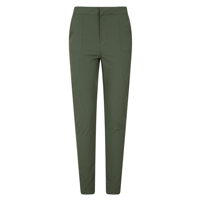 Green - Front - Mountain Warehouse Womens-Ladies Kesugi Stretch Slim Trousers