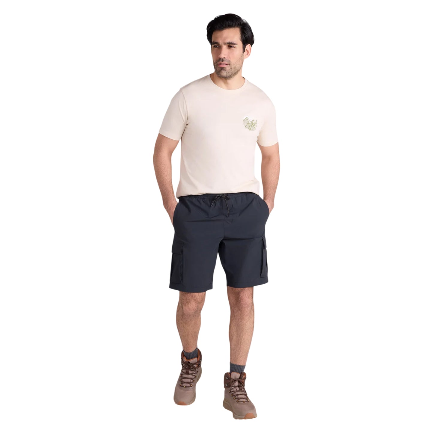 Black - Close up - Mountain Warehouse Mens Everyday Cargo Shorts