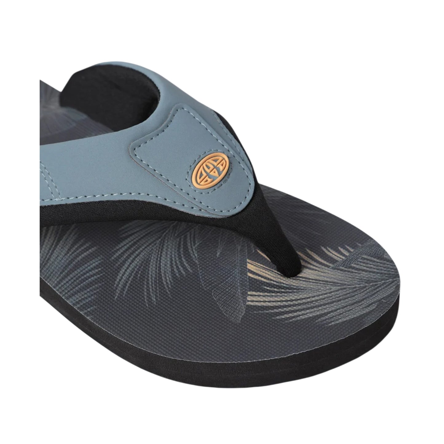 Dark Khaki - Lifestyle - Animal Mens Jekyl Leaves Logo Flip Flops