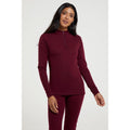 Berry - Front - Mountain Warehouse Womens-Ladies Talus Zip Neck Long-Sleeved Thermal Top