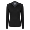 Black - Lifestyle - Mountain Warehouse Womens-Ladies Talus Zip Neck Long-Sleeved Thermal Top