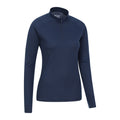 Navy - Back - Mountain Warehouse Womens-Ladies Talus Zip Neck Long-Sleeved Thermal Top