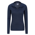 Navy - Lifestyle - Mountain Warehouse Womens-Ladies Talus Zip Neck Long-Sleeved Thermal Top
