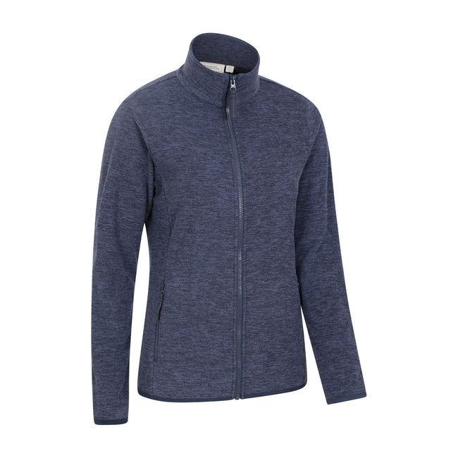 Dark Blue - Back - Mountain Warehouse Womens-Ladies Snowdon II Melange Full Zip Fleece Jacket