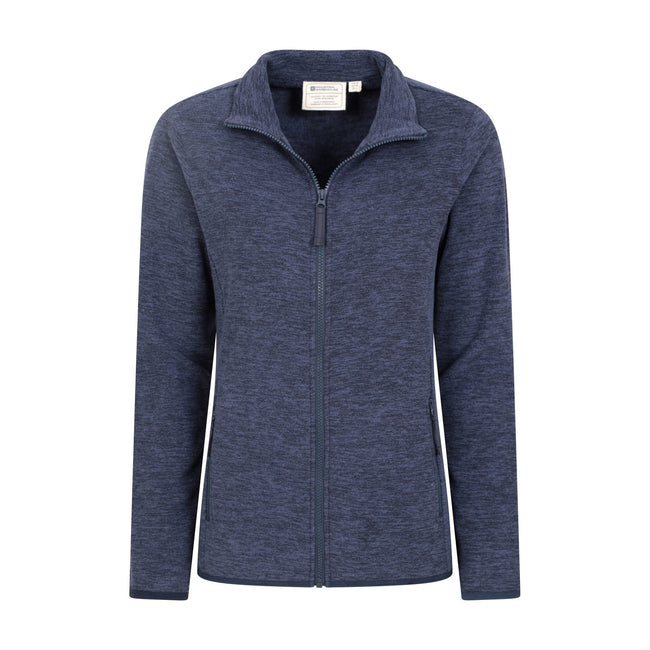 Dark Blue - Lifestyle - Mountain Warehouse Womens-Ladies Snowdon II Melange Full Zip Fleece Jacket