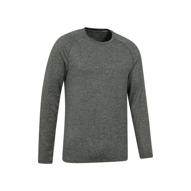 Green - Side - Mountain Warehouse Mens Stripe IsoCool Base Layer Top