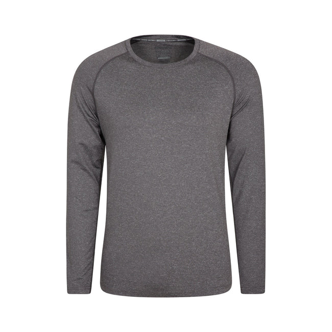 Grey - Front - Mountain Warehouse Mens Stripe IsoCool Base Layer Top