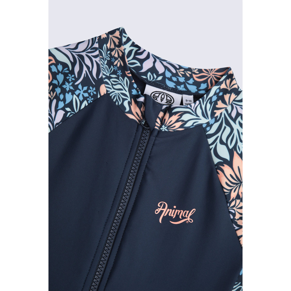 Navy - Lifestyle - Animal Kids Long Sleeve One Piece Swimsuit