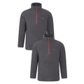 Grey - Front - Mountain Warehouse Childrens-Kids Camber Fleece (Pack of 2)