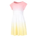 Pink-White-Yellow - Side - Mountain Warehouse Girls Penelope Ombre Organic Dress