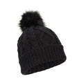 Black - Side - Mountain Warehouse Womens-Ladies Storm Waterproof Beanie