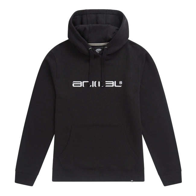 Black - Front - Animal Mens Driver Logo Organic Hoodie