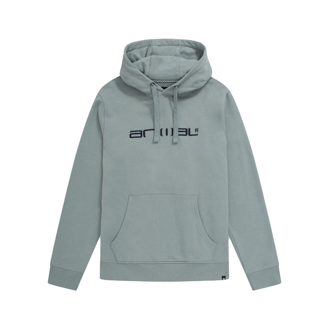 Pale Blue - Front - Animal Mens Driver Logo Organic Hoodie