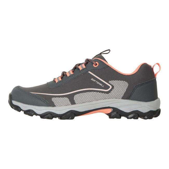 Grey - Side - Mountain Warehouse Childrens-Kids Softshell Walking Shoes