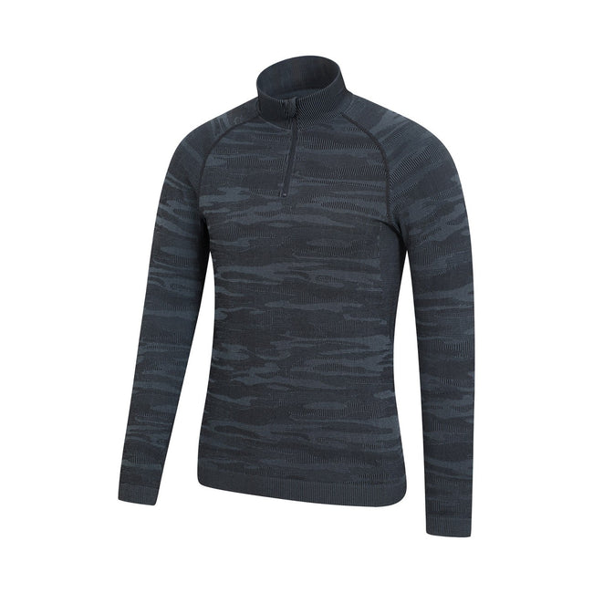 Blue - Side - Mountain Warehouse Mens Alpine Base Layer Top