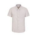 Light Beige - Front - Mountain Warehouse Mens Lowe Linen Blend Shirt