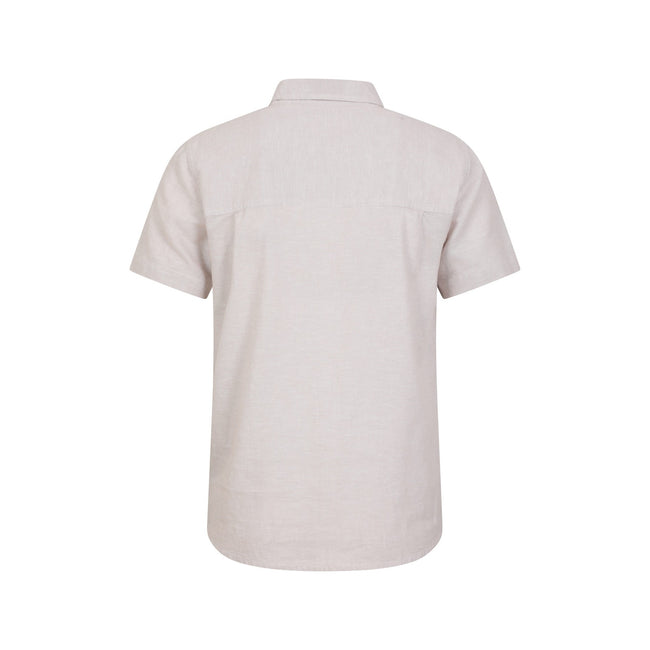 Light Beige - Back - Mountain Warehouse Mens Lowe Linen Blend Shirt