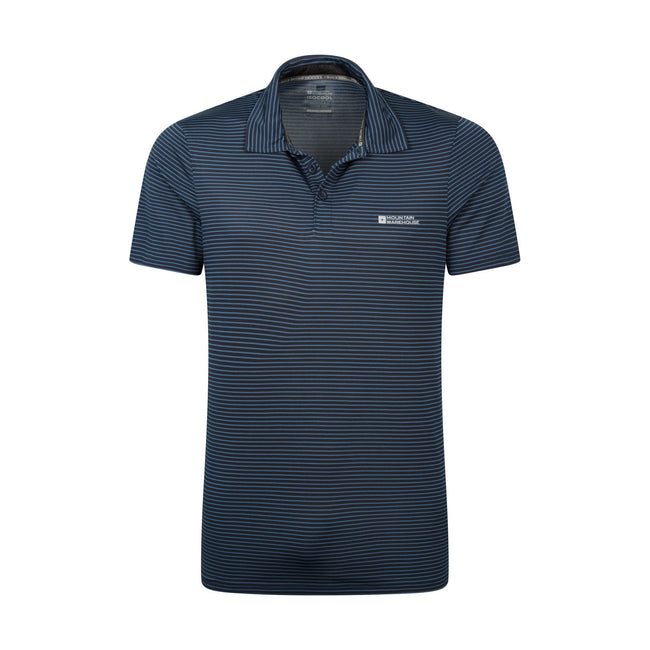 Blue - Pack Shot - Mountain Warehouse Mens Fairway IsoCool Polo Shirt