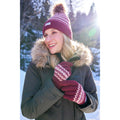 Dark Pink - Front - Mountain Warehouse Womens-Ladies Thinsulate Fair Isle Gloves