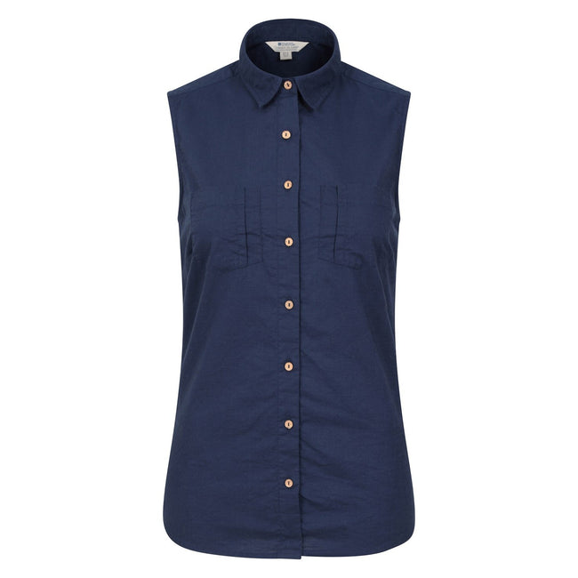 Navy - Front - Mountain Warehouse Womens-Ladies Coconut Sleeveless Shirt