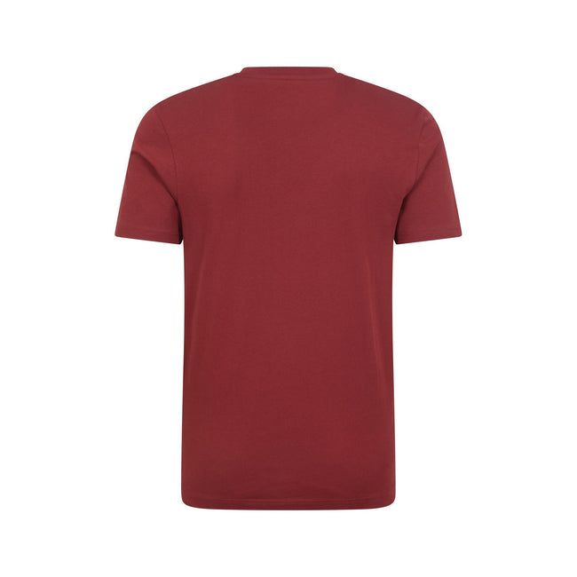 Dark Burgundy - Back - Mountain Warehouse Mens Linear Organic T-Shirt