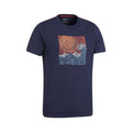 Navy - Back - Mountain Warehouse Mens Tidal Wave Organic Cotton T-Shirt