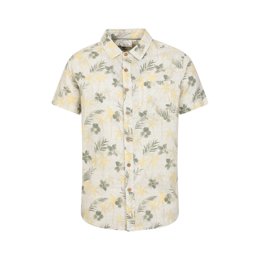 Pale Green - Front - Mountain Warehouse Mens Tropical Short-Sleeved Shirt