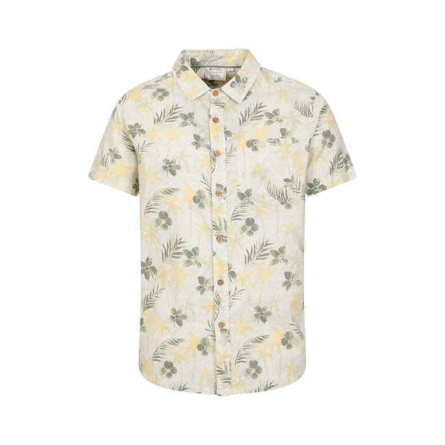 Pale Green - Front - Mountain Warehouse Mens Tropical Short-Sleeved Shirt