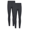 Charcoal - Front - Mountain Warehouse Mens Talus Base Layer Bottoms (Pack of 2)