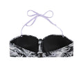Black-White - Back - Animal Womens-Ladies Docks Monochrome Bikini Top