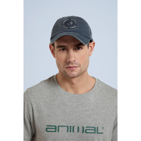 Navy - Front - Animal Unisex Adult Luca Patch Organic Baseball Cap