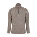 Beige - Front - Mountain Warehouse Mens Idris II Half Zip Fleece Top