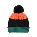 Green-Orange-Black - Back - Animal Childrens-Kids Alex Recycled Beanie