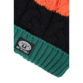 Green-Orange-Black - Side - Animal Childrens-Kids Alex Recycled Beanie