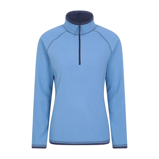 Dark Blue - Front - Mountain Warehouse Womens-Ladies Montana Half Zip Fleece Top