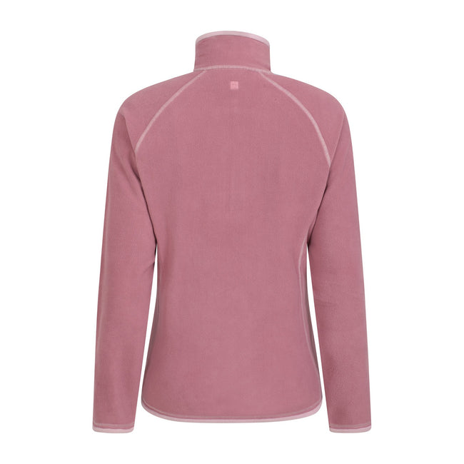 Light Pink - Side - Mountain Warehouse Womens-Ladies Montana Half Zip Fleece Top