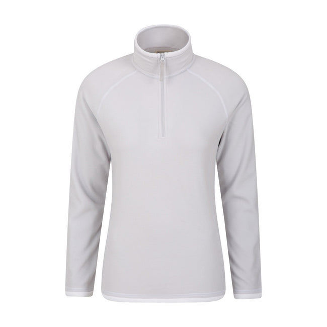 Grey - Front - Mountain Warehouse Womens-Ladies Montana Half Zip Fleece Top