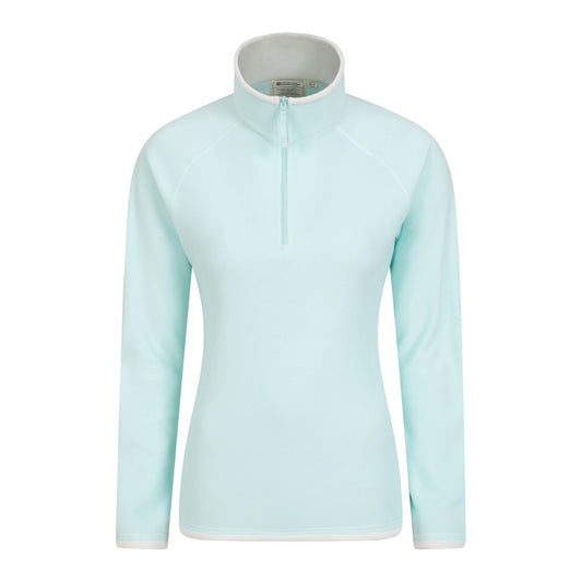 Mint - Front - Mountain Warehouse Womens-Ladies Montana Half Zip Fleece Top