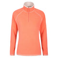 Coral - Front - Mountain Warehouse Womens-Ladies Montana Half Zip Fleece Top
