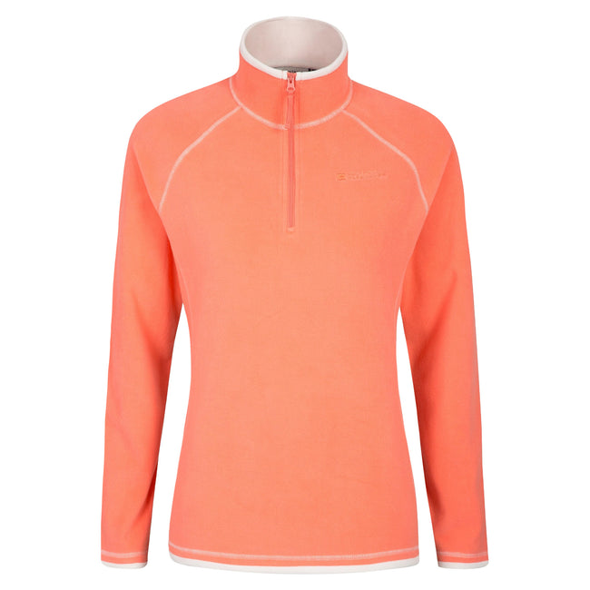Coral - Front - Mountain Warehouse Womens-Ladies Montana Half Zip Fleece Top