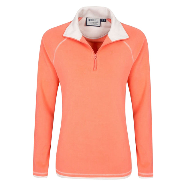 Coral - Lifestyle - Mountain Warehouse Womens-Ladies Montana Half Zip Fleece Top