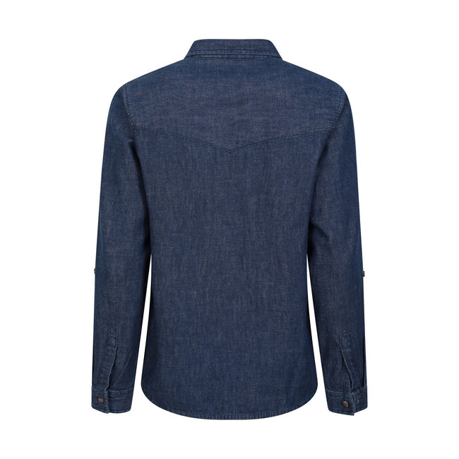 Blue - Back - Mountain Warehouse Womens-Ladies Darla Denim Shirt