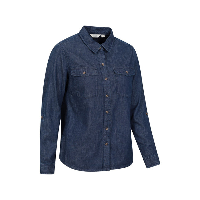 Blue - Lifestyle - Mountain Warehouse Womens-Ladies Darla Denim Shirt