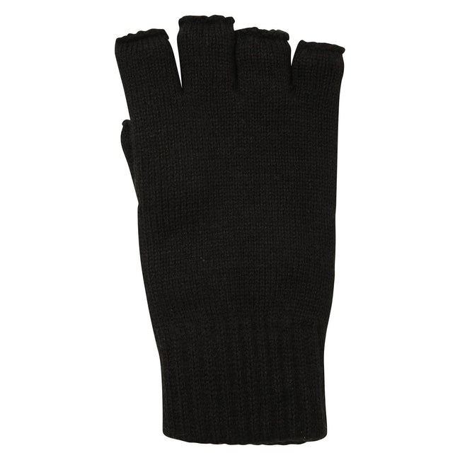 Black - Front - Mountain Warehouse Unisex Adult Knitted Fingerless Gloves