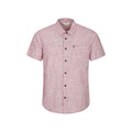 Red - Front - Mountain Warehouse Mens Coconut Slub Short-Sleeved Shirt