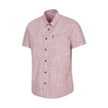 Red - Back - Mountain Warehouse Mens Coconut Slub Short-Sleeved Shirt