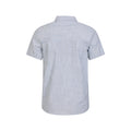 Blue - Back - Mountain Warehouse Mens Coconut Slub Short-Sleeved Shirt