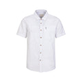 White - Front - Mountain Warehouse Mens Coconut Slub Short-Sleeved Shirt