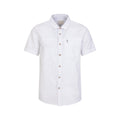 White - Front - Mountain Warehouse Mens Coconut Slub Short-Sleeved Shirt