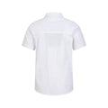 White - Back - Mountain Warehouse Mens Coconut Slub Short-Sleeved Shirt